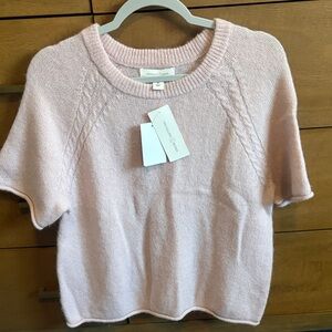 Treasure & Bond Light Pink Short Sleeve Sweater